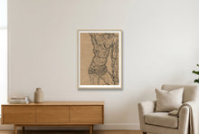 Load image into Gallery viewer, MaleTorso01 — 60×80cm, 24×31" Oak Frame