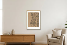 Load image into Gallery viewer, MaleTorso01 — 42×59cm, 17×23" Oak Frame